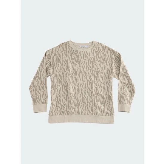 Shiraleah Kirsten Animal Print Sweatshirt, Oatmeal Sweatshirts & Sweaters 2 Shiraleah Kirsten Animal Print Sweatshirt, Oatmeal Sweatshirts & Sweaters - Image 2