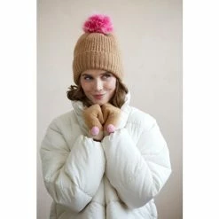 Shiraleah Pick-A-Pom Hat, Camel Hats & Scarves