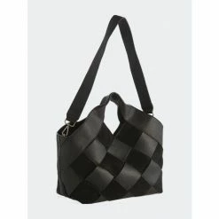 Shiraleah Ellie Woven Tote, Black Handbags