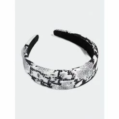Shiraleah Snake Print Headband Hair Grey