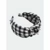 Shiraleah Knotted Gingham Plaid Headband Hair Black