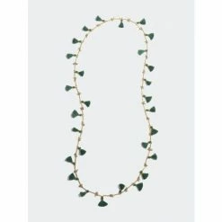 Shiraleah Freya Tassel Necklace - Emerald Necklaces