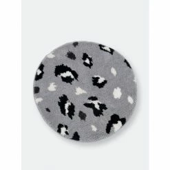 Shiraleah Leopard Bath Mat Rugs & Mats Grey