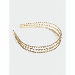 Shiraleah Rhinestone Triple Headband Hair Gold