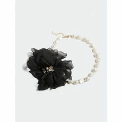 Shiraleah Bloom Necklace, Black Necklaces