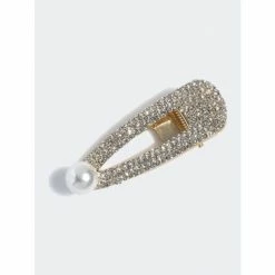 Shiraleah Rhinestone And Pearl Hair Clip Clear