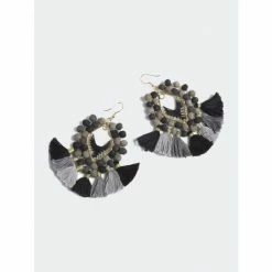 Shiraleah Amy Tassel Earrings Black