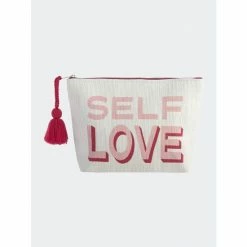 Shiraleah "Self Love" Zip Pouch Wallets Ivory