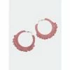 Shiraleah Emme Crocheted Hoop Earrings, Rose