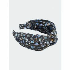Shiraleah Knotted Floral Print Headband, Black Hair