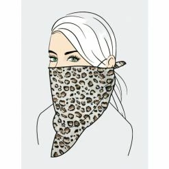 Shiraleah Leopard Bandana Face Mask And 2 Filters Set Accessories Multi