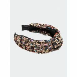 Shiraleah Knotted Boucle Headband, Black Hair