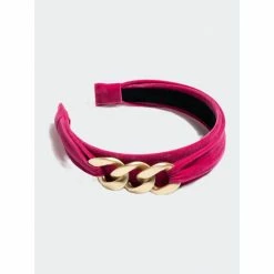 Shiraleah Chain Detail Headband, Pink Hair