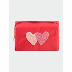 Shiraleah Cara Hearts Cosmetic Pouch - Red Wallets