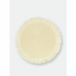 Shiraleah Set Of 4 Fringed Placemats Tools & Accessories Ivory