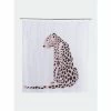 Shiraleah Leopard Shower Curtain Decor White