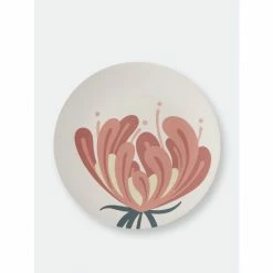 Shiraleah Ainsley Set Of 4 Flower Appetizer Plate Dinnerware & Flatware Pink