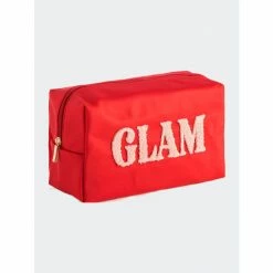 Shiraleah Cara "Glam" Cosmetic Pouch Wallets Red