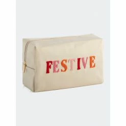 Shiraleah Cara "Festive" Cosmetic Pouch Wallets Ivory