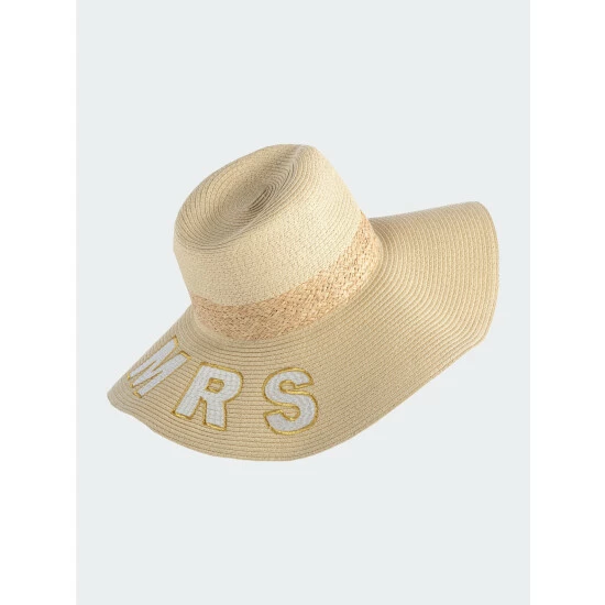 Shiraleah "Mrs" Hat Hats & Scarves Natural Shiraleah "Mrs" Hat Hats & Scarves Natural -Shiraleah Shop unnamed file 1511