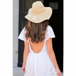 Shiraleah "Mrs" Hat Hats & Scarves Natural 2 Shiraleah "Mrs" Hat Hats & Scarves Natural -Shiraleah Shop unnamed file 1513