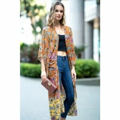 Shiraleah Barbarossa Kimono Cover-Up, Cinnamon Clothing -Shiraleah Shop unnamed file 1528