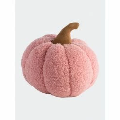 Shiraleah Small Sherpa Pumpkin Pillow, Pink Decorative Pillows