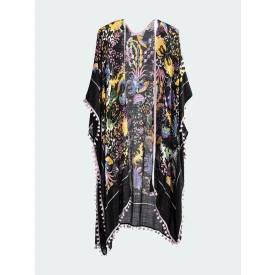 Shiraleah Maeve Kimono Cover-Up Swimwear Multi 1 Shiraleah Maeve Kimono Cover-Up Swimwear Multi