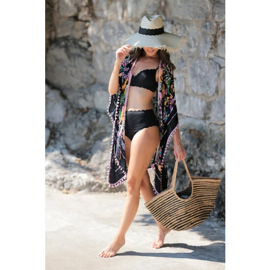 Shiraleah Maeve Kimono Cover-Up Swimwear Multi 2 Shiraleah Maeve Kimono Cover-Up Swimwear Multi - Image 2