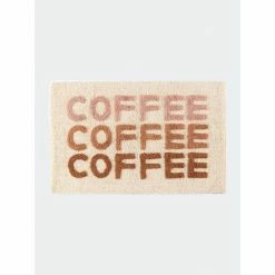 Shiraleah "Coffee Coffee Coffee" Bath Mat Rugs & Mats Ivory