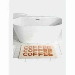 Shiraleah "Coffee Coffee Coffee" Bath Mat Rugs & Mats Ivory -Shiraleah Shop unnamed file 1572