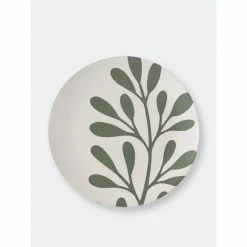 Shiraleah Ainsley Set Of 4 Leaf Dinner Plate Dinnerware & Flatware Green