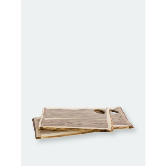 Shiraleah Set Of 2 Assorted Montana Live Edge Cutting Boards Knives & Cutting Boards Natural 2 Shiraleah Set Of 2 Assorted Montana Live Edge Cutting Boards Knives & Cutting Boards Natural - Image 2