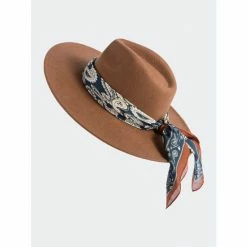 Shiraleah Clyde Hat With Interchangeable Trim, Mocha Hats & Scarves