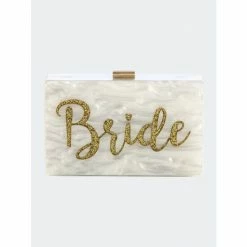 Shiraleah Bride Boxy Minaudiere Handbags Wallets Ivory