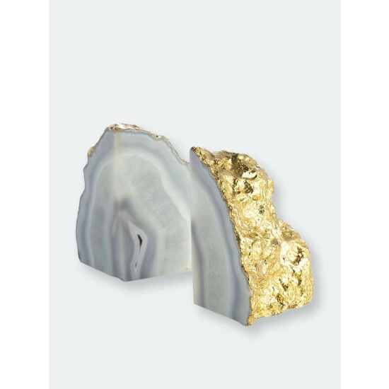 Shiraleah Agate Bookends Decorative Accents Default Title 1 Shiraleah Agate Bookends Decorative Accents Default Title