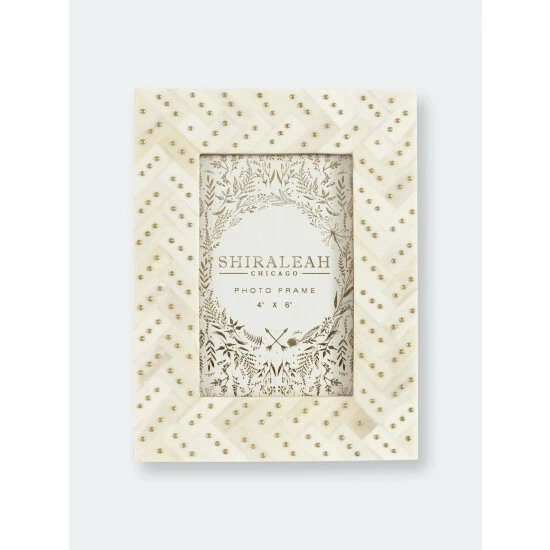 Shiraleah Mansour Studded 4X6 Picture Frame Decorative Accents Ivory Shiraleah Mansour Studded 4X6 Picture Frame Decorative Accents Ivory -Shiraleah Shop unnamed file 1848