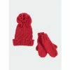 Shiraleah Joy Hat And Mitten Set Accessories Red