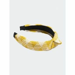 Shiraleah Knotted Straw Headband, Yellow Hair