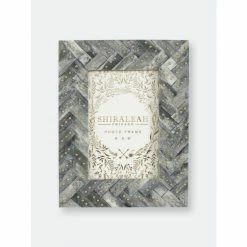 Shiraleah Mansour Studded 4X6 Picture Frame Decorative Accents Grey