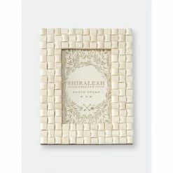 Shiraleah Ariston Woven 4" X 6" Picture Frame Decorative Accents Ivory