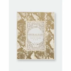 Shiraleah Paris Snake Print 4" X 6" Picture Frame Decorative Accents Gold