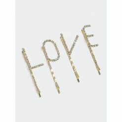 Shiraleah Love Set Of Hair Pins Gold