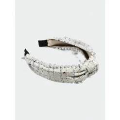 Shiraleah Knotted Pearl Boucle Headband Hair Ivory