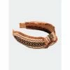 Shiraleah Knotted Fringe Headband, Rust Hair