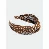 Shiraleah Knotted Flower Print Headband, Brown Hair
