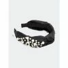 Shiraleah Knotted Pearl Embellished Headband, Black Hair