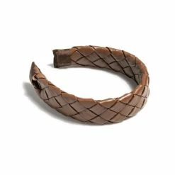 Shiraleah Woven Faux Leather Headband, Brown Hair