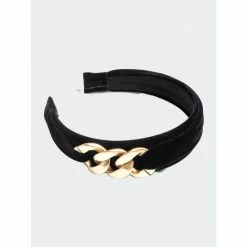 Shiraleah Chain Detail Headband, Black Hair