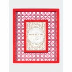 Shiraleah Celebration Lattice 4" X 6" Picture Frame, Red Art